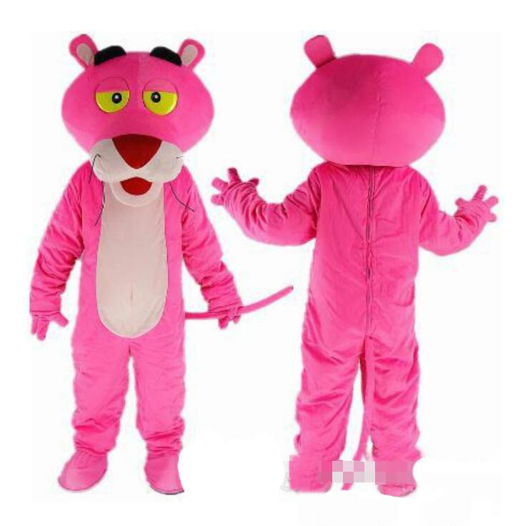 

NEW colours rainbow The pink panther Cartoon Mascot Costume Adult Size Fancy Dress fancy dress EPE head carnival costume party free shipping, As photo show