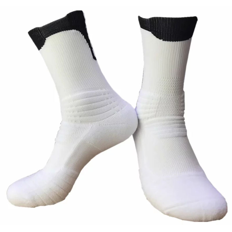 

2019 Outdoor Sports Mens Basketball Socks Professional Elite Socks Quick-Dry Compression Socks RUN Athletic Racing Cycling Sock, Black