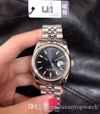 

Hot sale U1 factory Mens Women watch 36mm Medium Size datejust Automatic Mechanical Sapphire Glass Stainless Men Watches Female Wristwatch, Slivery;brown