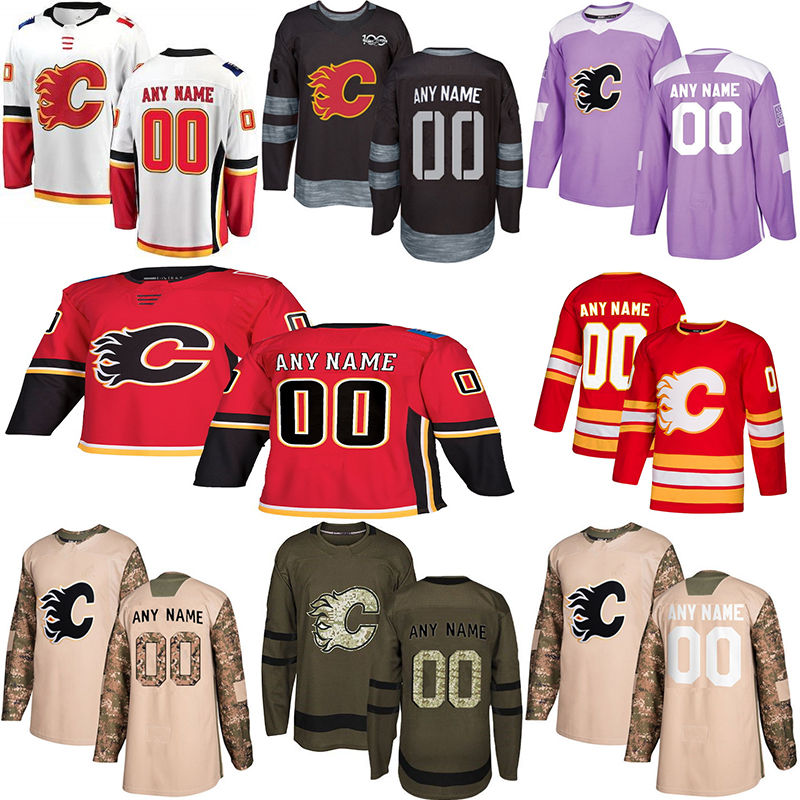 

2019 News Calgary Flames hockey jerseys Multiple styles Mens Custom Any Name Any Number Hockey Jerseys, Black;red