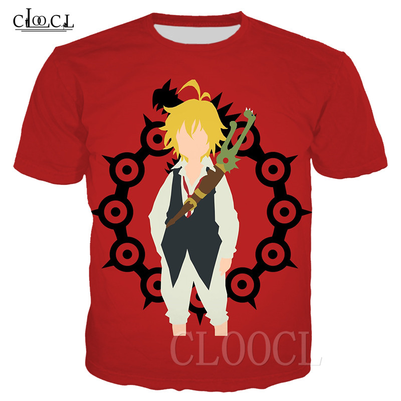 

2020 New Style The Seven Deadly Sins T Shirt Men Women 3D Print Anime Short Sleeve Couples Streetwear Tops S-5XL, T shirt 1