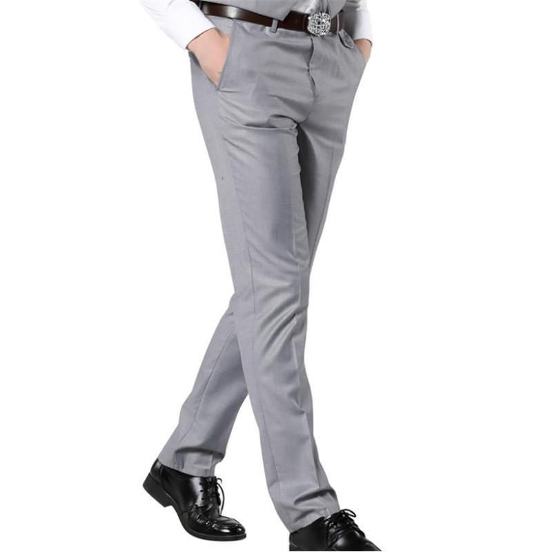 

New Trousers Business Casual Men StraighSuit Pants Man Dress Pants Modish Office Men, Black