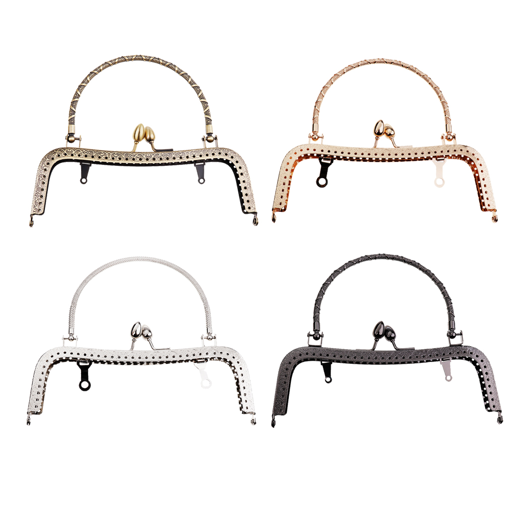 

Luggage & Bags Bag Parts & Accessories Retro Square Metal Embossed Purse Clutch Bag Handle DIY Craft Frame Kiss Clasp Lock 16.5cm