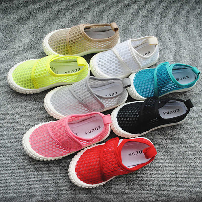 

Children Shoes Breathable Mesh Soft Insole Summer Shoes For Leisure Multiple Colors Kids Ventilate Toddler, As pic