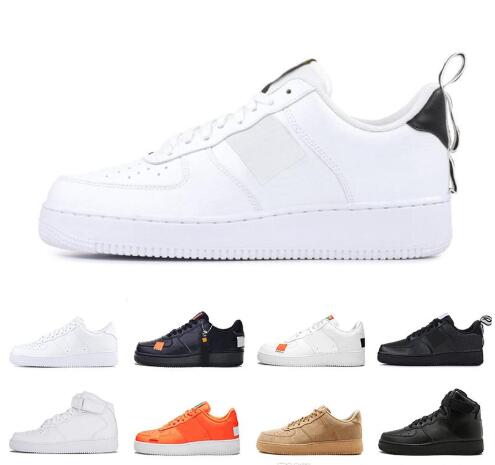 

High Low Cut utility black Red 1 Casual Shoes Classic Men Women Skateboarding Shoes White Wheat Trainers Sports Boots, Just white