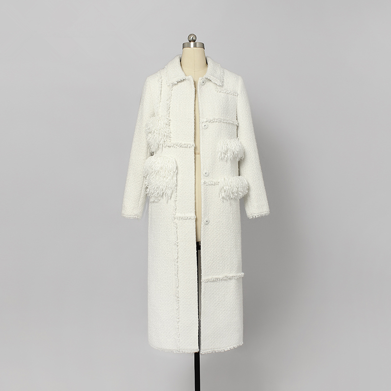 

Autumn Winter Wool Coat Women Clothes Long Woolen Coats Korean Vintage Elegant Jacket Overcoat Manteau Femme Hiver ZL813, Beige
