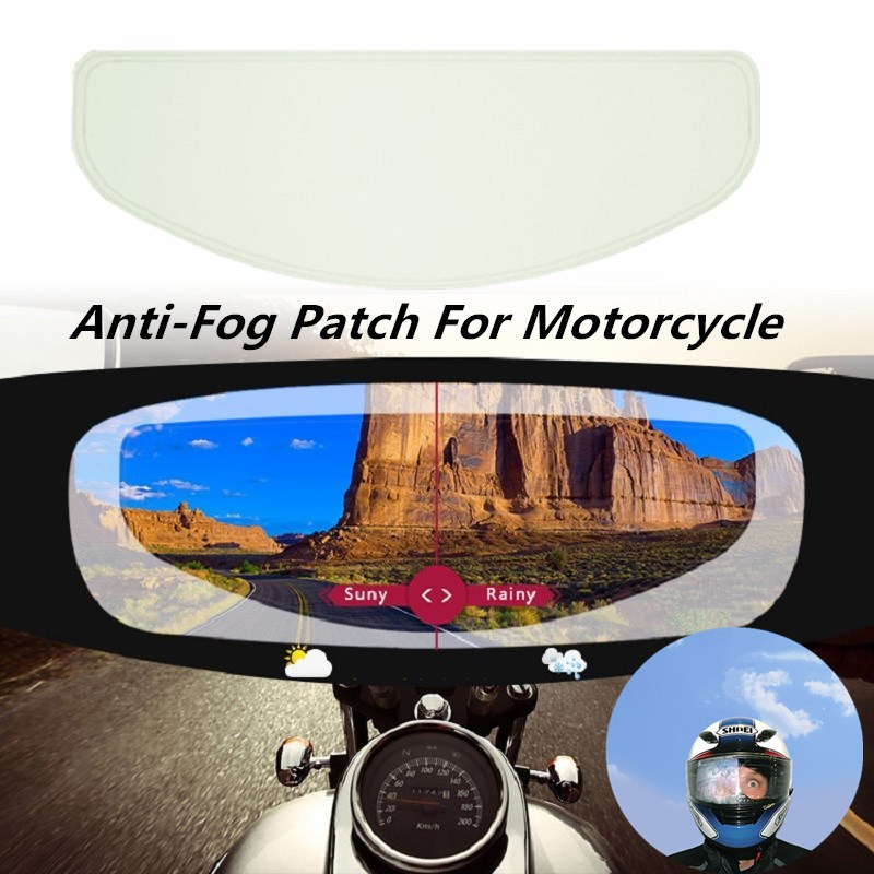 

AEP 1pcs Clear Anti-fog patch Motorcycle Full Face Helmet Generic for K4 AX8 LS2 HJC Marushin Helmets Lens Anti-fog visor