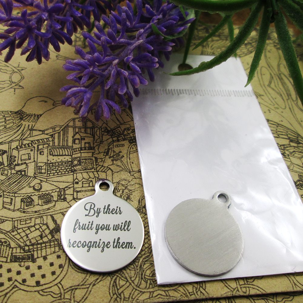 

40pcs--"By their fruit you will recognize them"stainless steel charms more style for choosing DIY Charms pendants for necklace