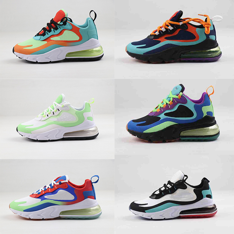 

36-46 Free Run Cushions Running Shoes 270 React For Men Women Reacts BAUHAUS OPTICAL White Black Hyper Jade Breathable Off Sports Trainers