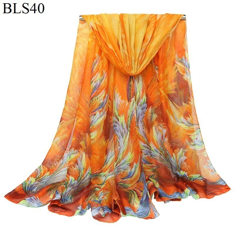 

Ma'am Voile Scarf Coral Flower Printing Cotton Silk Scarf Will Size Shawl Sandy Beach A Piece Of Cloth ScarfNew Hot Fashion