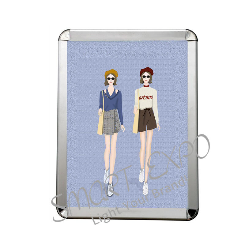 

A2 Front Load Easy Open Aluminum Snap Poster Frame With 32mm Round Or Mitered Corner Customized Sizes