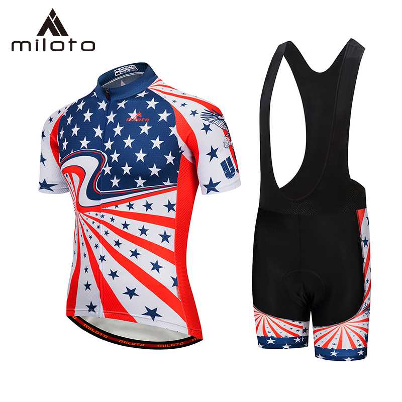 

Cycling Jersey Sets MILOTO Clothing Men Set Riding Bike Breathable Anti-UV Bicycle Triathlon Wear Short Sleeve, Cbj-m079-btb