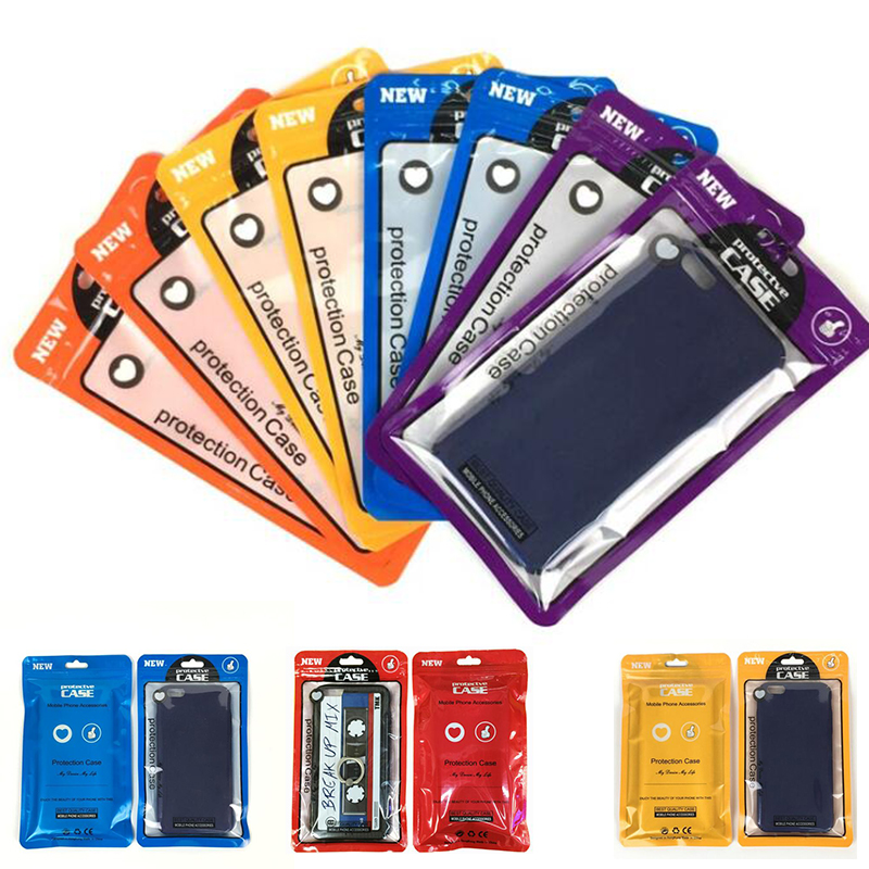 

12*21cm Mobile phone shell Data line packing bag Plastic OPP Retail packaging package pouch bag for mobile Cell phone Cable Case