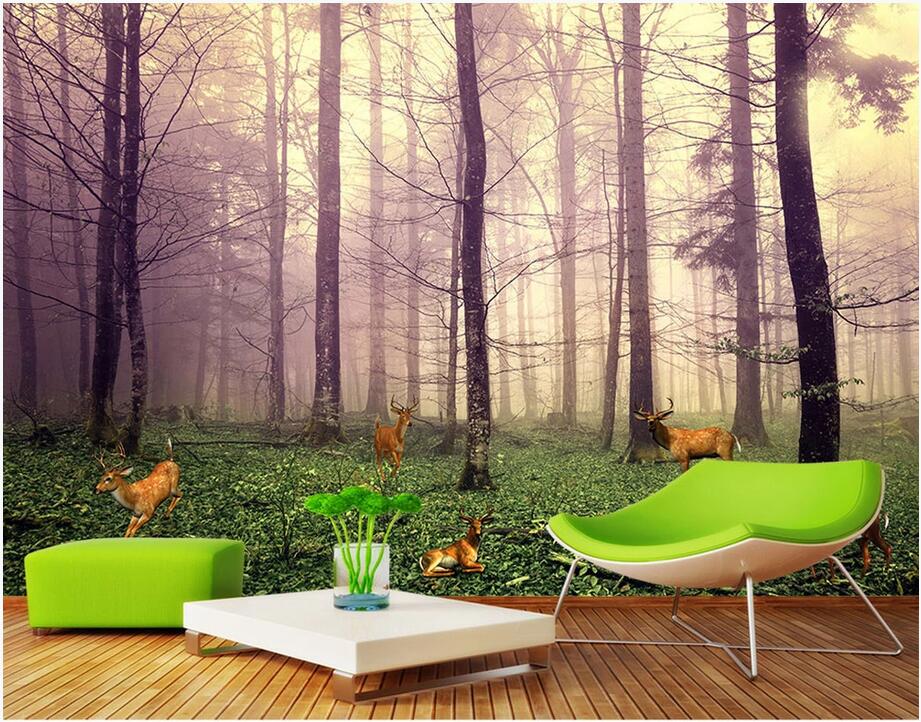 

WDBH 3d photo wallpaper custom mural Nature scenery forest landscape TV background wall home decor 3d wall murals wallpaper for walls 3 d, Non-woven