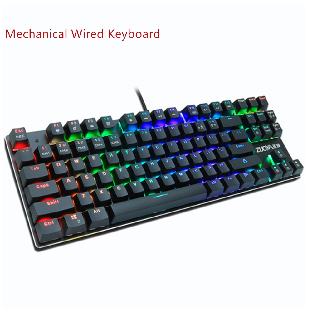 Sala-Deco 3 Color Backlit Adjustable Red Blue Purple Light Keyboard USB Laptop Professional Wired Gaming Keyboard for Pro Gamer