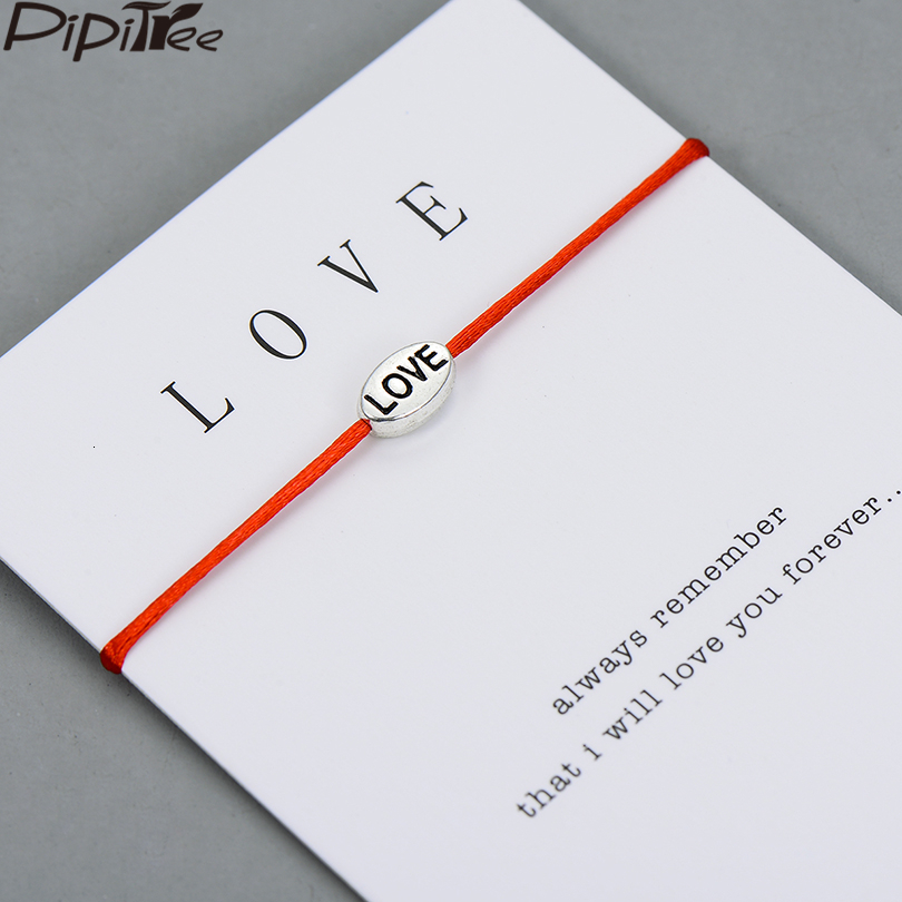 

Love Forever Lucky Red String Bracelets Card Gift For Women Men Handmade Love Couple Bracelets For Lovers Jewelry