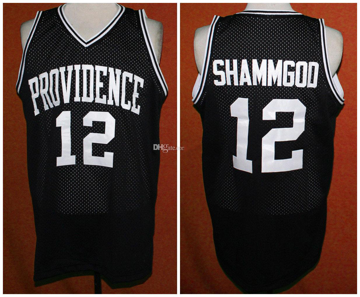 

#12 God Shammgod Providence White Black Retro Classic College Basketball Jersey Mens Stitched Custom Number and name Jerseys, As show