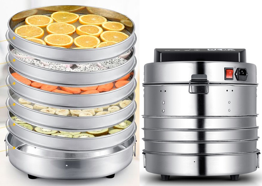 

Food dehydrator 3 layers or 5 layers Round Fruit Drying machine Household Stainless steel Food Vegetable dryer for small businesiness