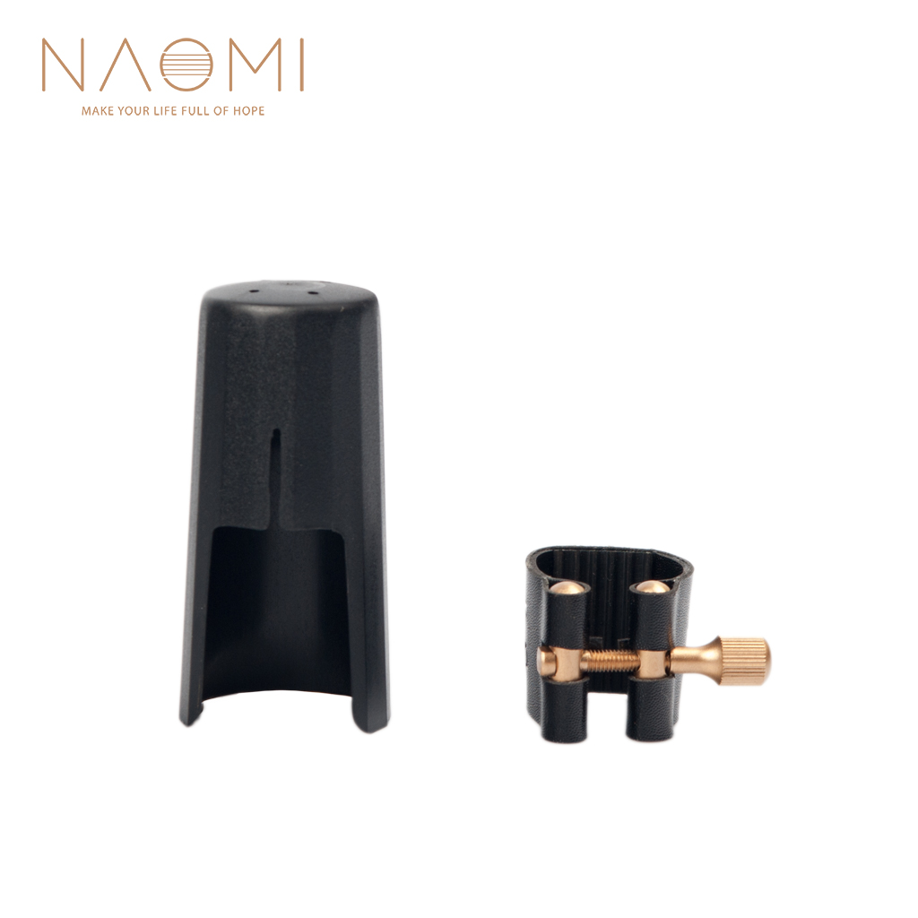 

NAOMI Leather Ligature Fastener W/ Plastic Cap For Alto Sax Saxophone Mouthpiece Alto Saxophone Wood Wind Parts Accessories