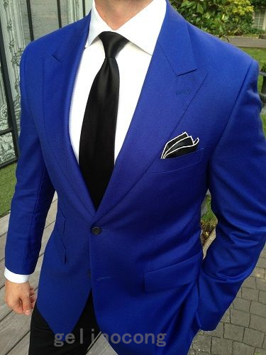 

New Royal Blue Mens Blazer Jackets Business Suit Jackets Wedding Suit Jacket Groom Costume Prom Party Blazer Terno Masculino, Same as picture