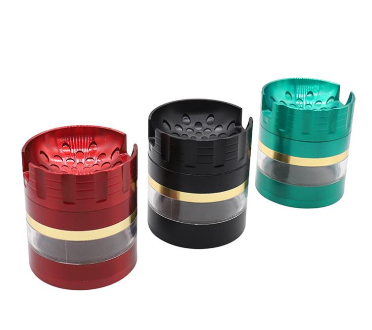 

The 63mm Personality of Transparent Metal Smoke Smoke Grinder with Four-layer Multi-color Concave Mobile Phone Bracket in 2019
