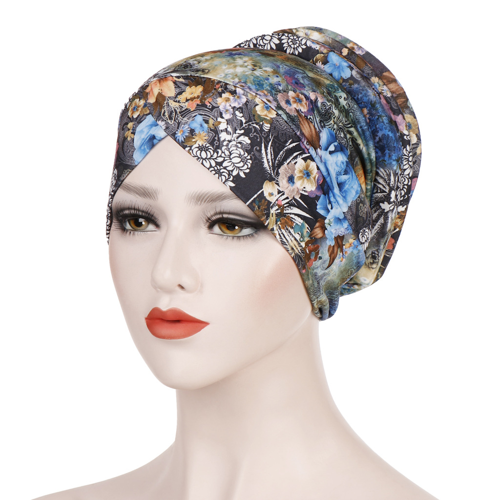 

Women Hair Accessories Fashion Women Muslim Hijab Hat Bohemia Style Lady Turban Cap Head Wrap Cap