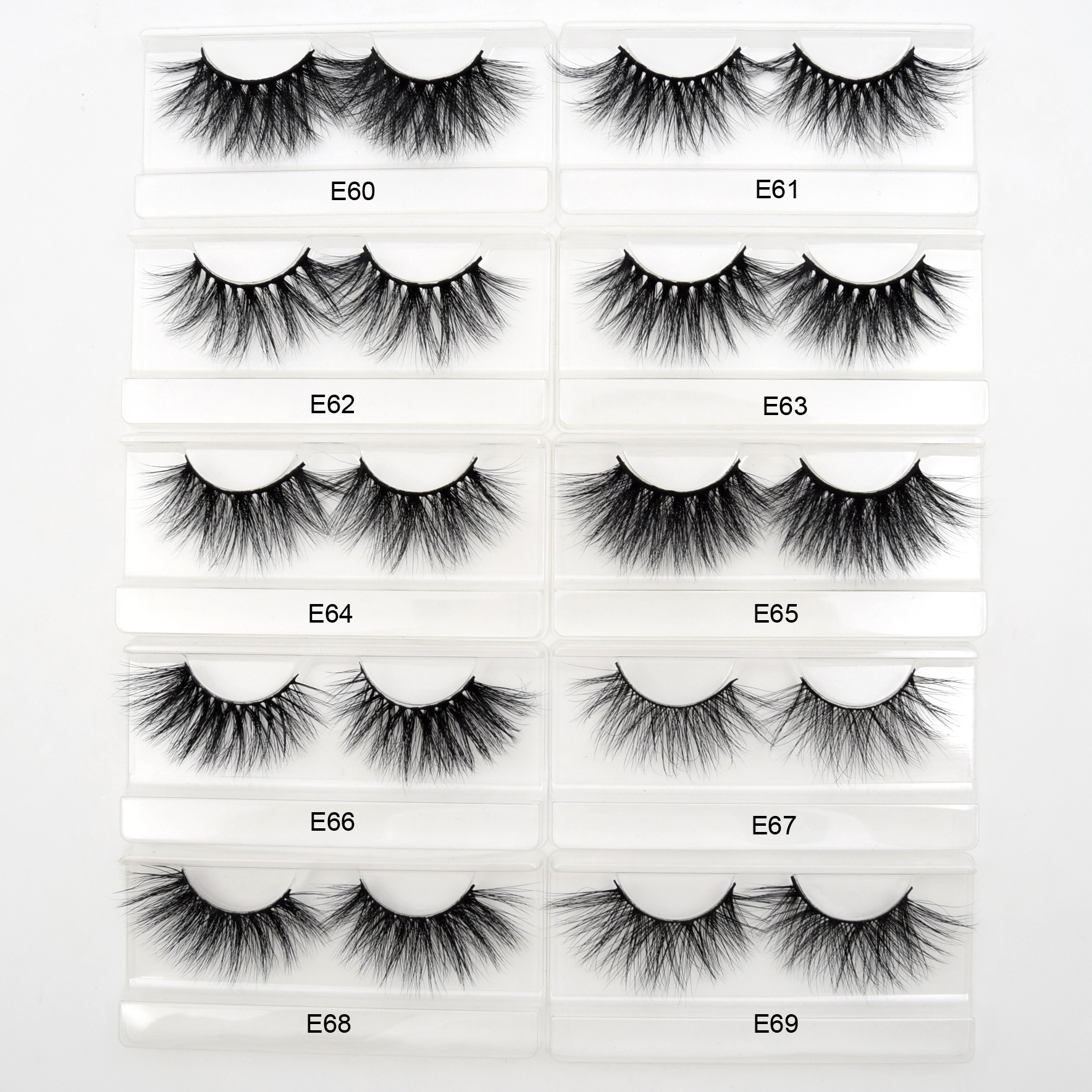 25mm cils cils de vison 3D sans cruauté cils de vison faits à la main entrecroisés cils moelleux dramatiques cils de maquillage.Cils de vison sér
