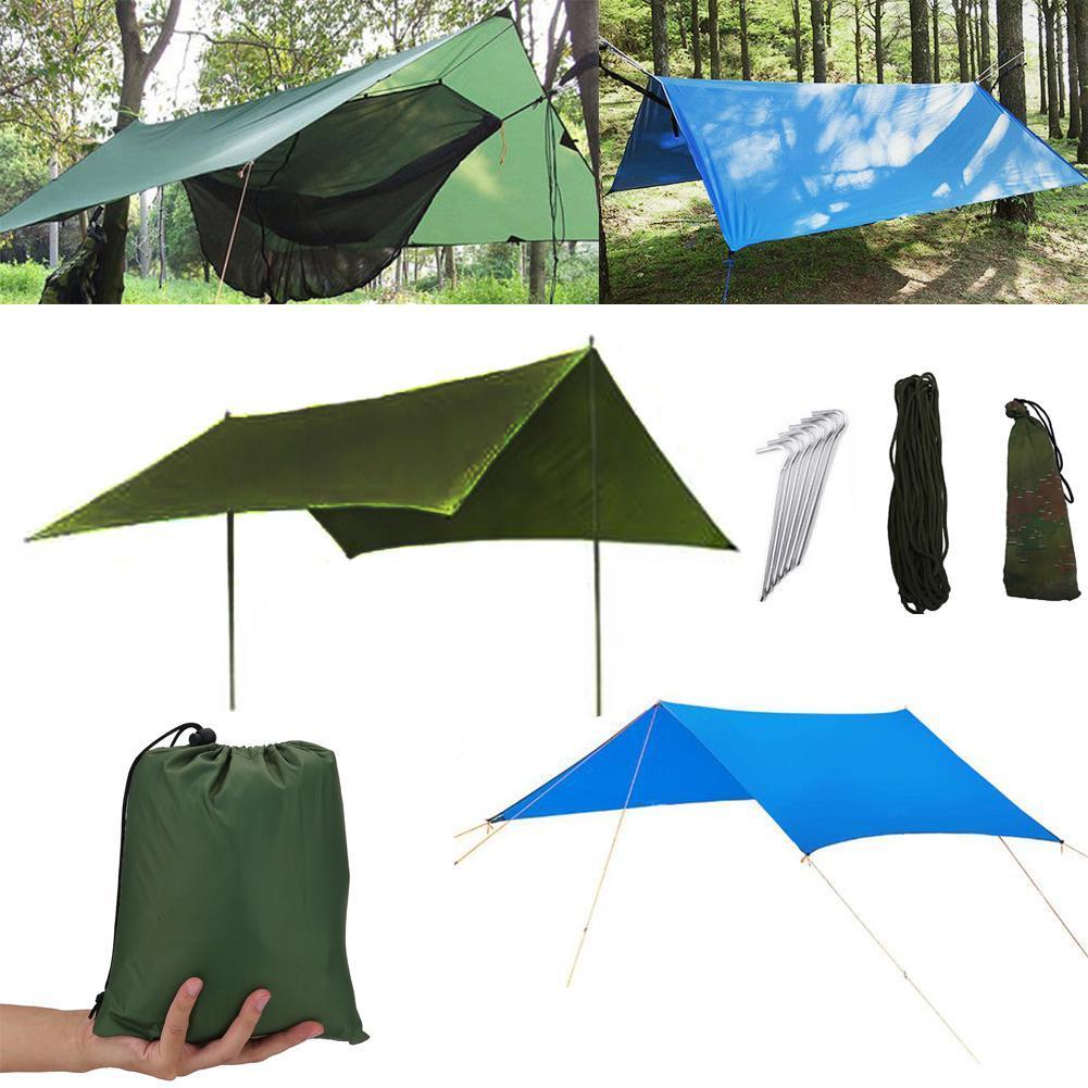 Außen Tragbar Camping Zelt Plane Anti-uv Regenschutz Sonnenschirm Markise