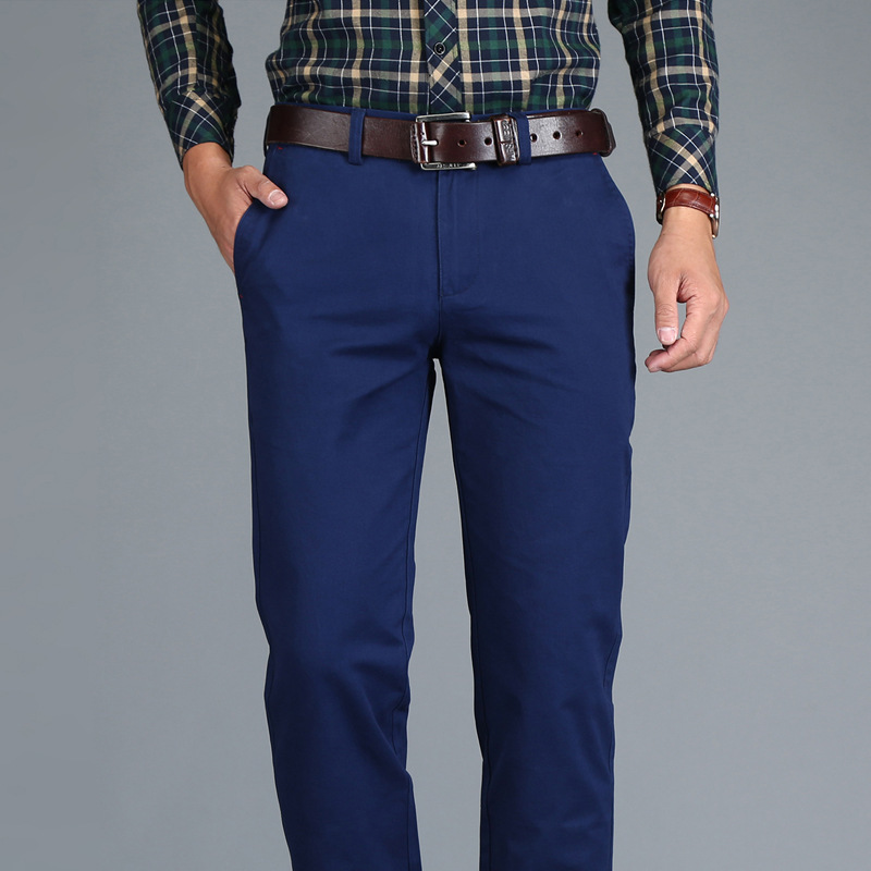 

MRMT 2019 Brand Spring Men's Trousers Pants Casual Straight Tube Pants for Male Loose Cotton Black Trouser, Beige