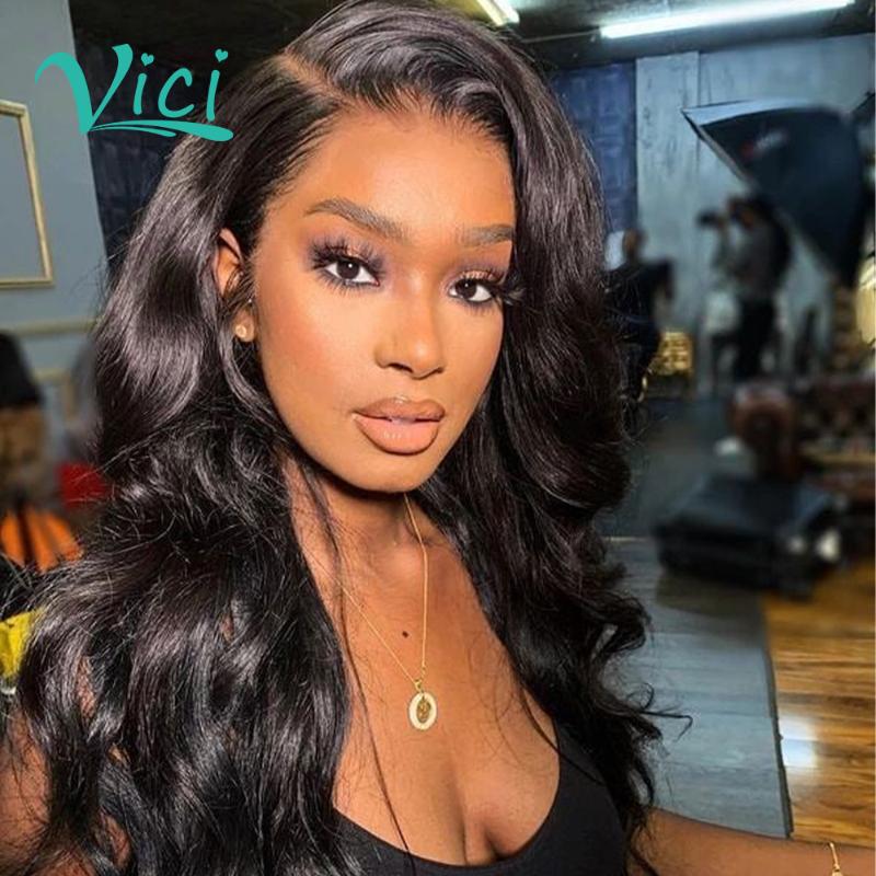 

HD Transparent Lace Wig Body Wave Human Hair Wig With Baby Hair 13X6 Lace Frontal Pre-plucked Brazilian Remy, As pic