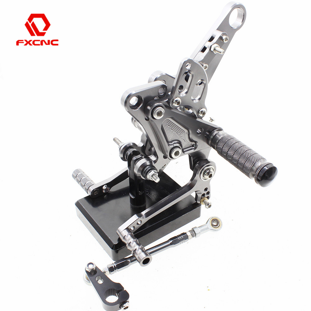 

FXCNC Aluminum Adjustable Motorcycle Rearsets Rear Set Foot Pegs Pedal Footrest For Carbon 2011 2016 2015 2014 2013 2012