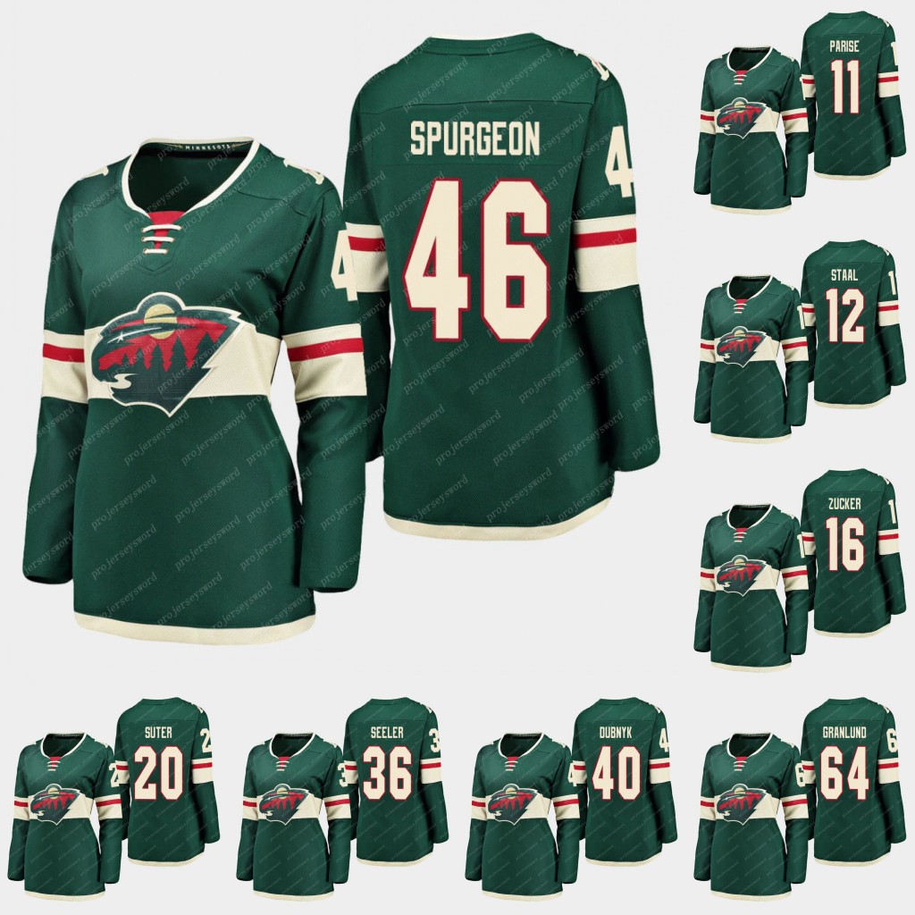 

Womens Minnesota Wild Jared Spurgeon Nick Seeler Eric Staal Ryan Suter Jason Zucker Zach Parise Louie Belpedio Alex Stalock Hockey Jerseys, 32 alex stalock