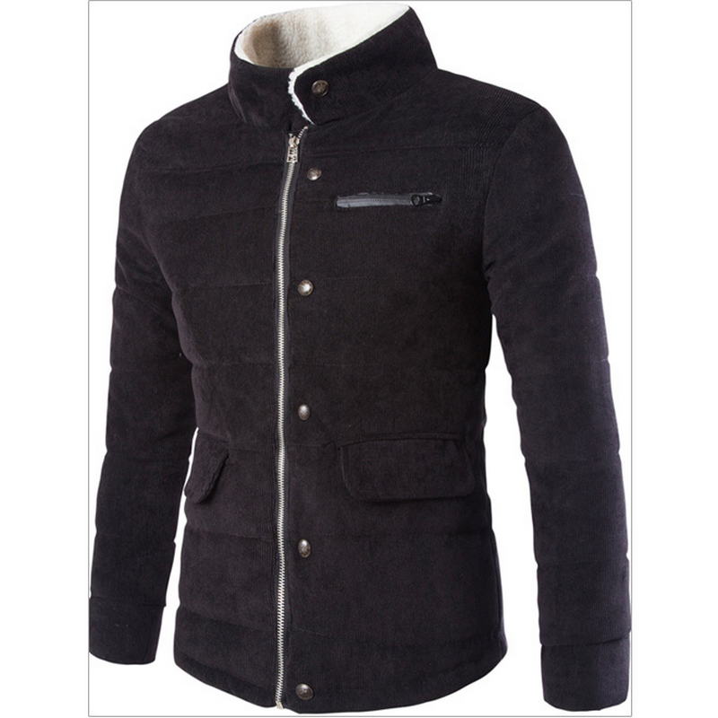 

New Fashion Parkas Casual Winter Jacket Men Thick Warm Cotton Clothing High Quality Jacket Casual Cotton Men's Clothing DD6MF, Black