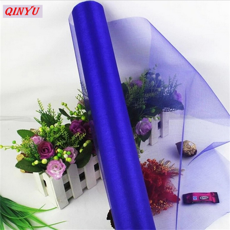 

0.72x10M Organza Fabric Silk Flower Arches Gauze Crystal Transparent Organza For Wedding Party Decoration 5ZSH015-2, Green