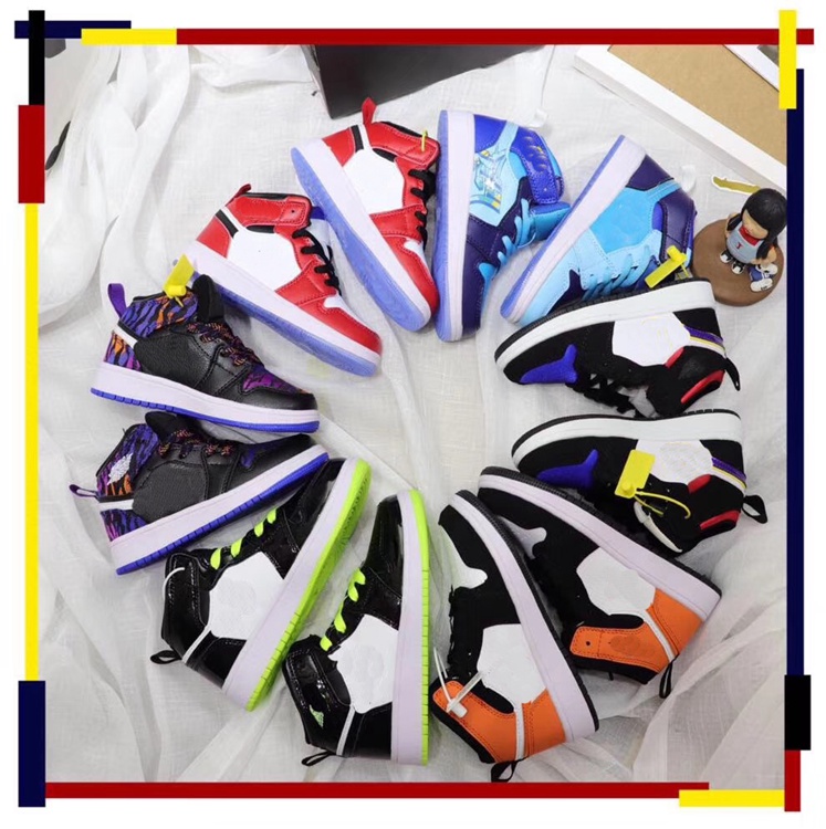 

Kids J1 Mid Basketball Shoes What the Tiger Print Children Boy Girls Trainers Shattered Backboard Sport Shoes size US11-US 3Y, #5