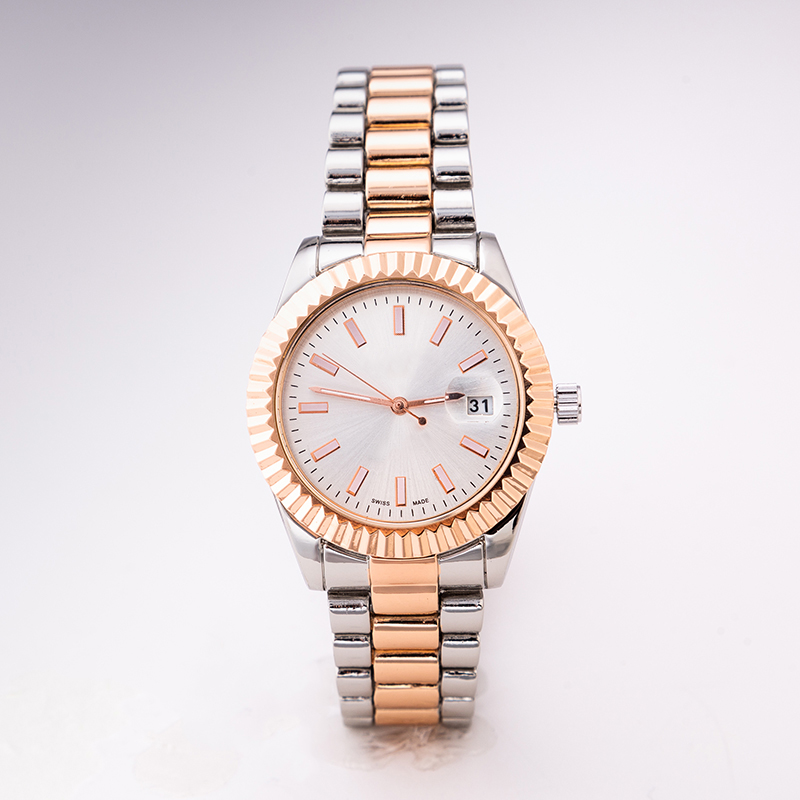 

Relogio masculino men's ladies brand dress wedding designer rose gold diamond calendar gold bracelet stainless steel watch with a box, Role interval rose gold 01
