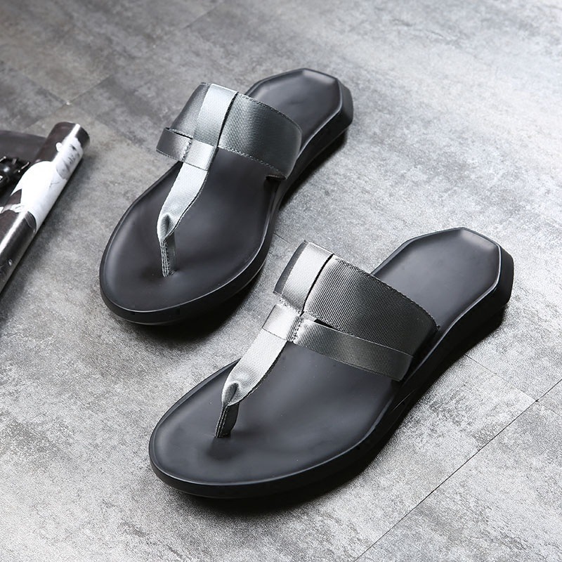 

PADEGAO Flat Summer Beach Flip Flops for Men Anti-slip Mixed Colors Outdoor Slippers Trend Korean T Type Beach Mens Shoes