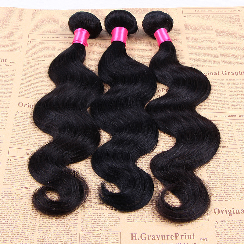 

Elibess Brand 100g/piece 3pcs/lot Body Wave Virgin Hair Extensions Brazilian 100 Human Hair Weave 100g pack