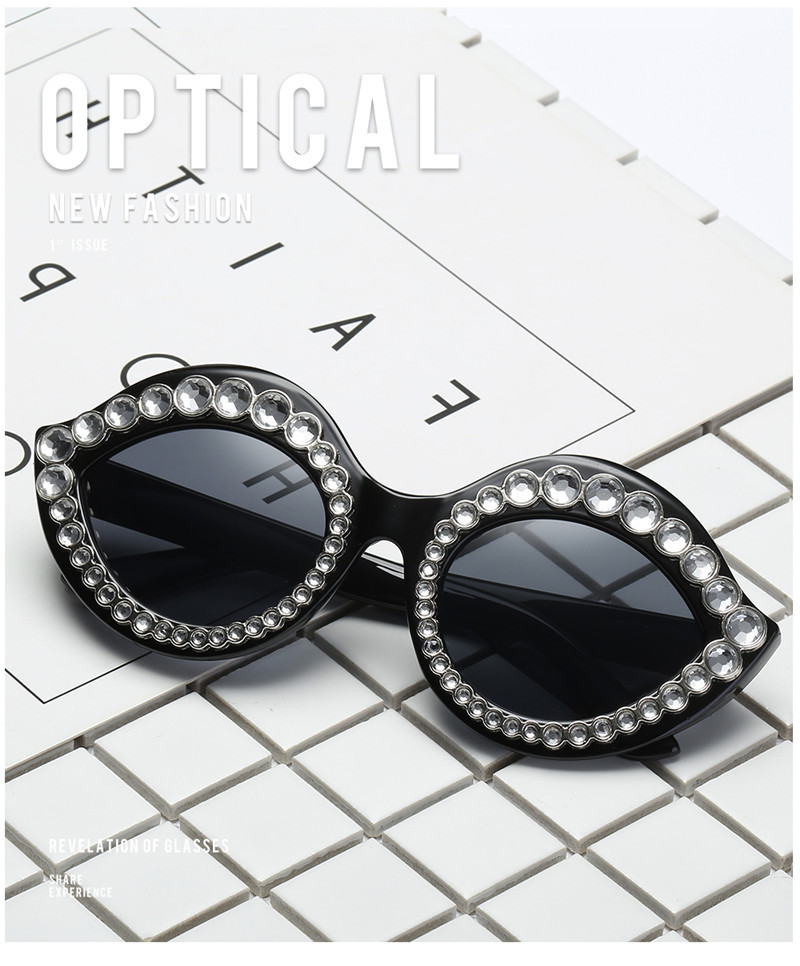 

Fashion Cat Eye Diamond Sunglasses Classic Women Designer Sun Glasses Ladies Vintage Oversized Shades Female Goggle Eyewear 1390