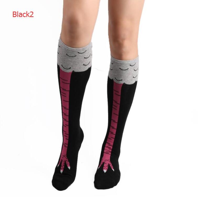 

3 Styles Fashion Stocking For Men Women Socks With Cute Patterns Party Socks Chicken Feet Sports Stockings Wholesale, Black1