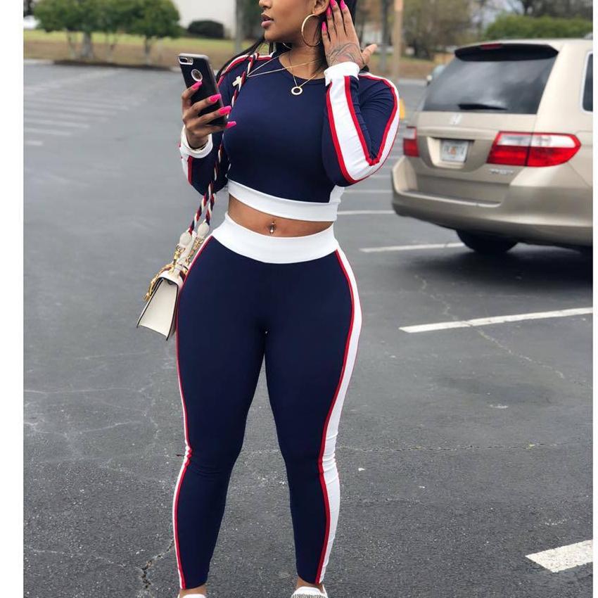 

Designer casual sexy splicing sports suit Womens Daily Top and Pants summer Women Clothes 2 Pieces Outfits sport Sweatshirt, Wine red