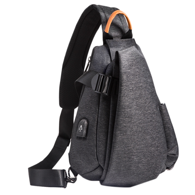 

1208 Korean Men'S Backpack For Laptop Bag Waterproof Travel Backpack Large Capacity Rechargeable Male Sac Dos, Black