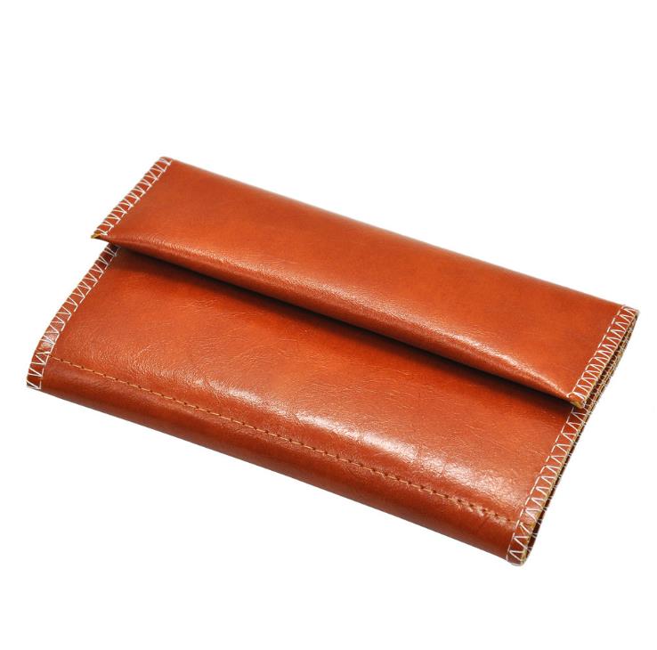 

Tobacco Packaging Bag Three fold zippered leather cigarette bag