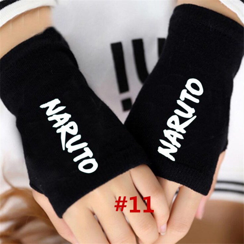 Mädchen//Damenhandschuhe ohne Finger uni schwarz mit Umschlag