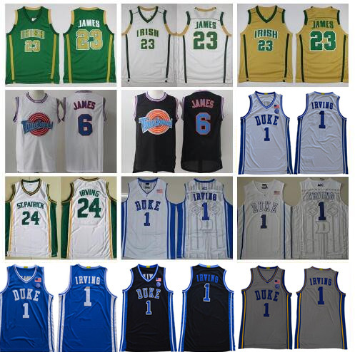 

St Vincent Mary High School Irish James Jersey 2020 New Duke Blue Devils Kyrie St. Patrick Irving Basketball Jersey Tune Squad LeBron, As