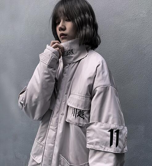 

Men's Streetwear Parkas Men/Women Cargo Multiple pockets Thicken Warm Winter Jackets Coat Male Windbreaker, Black