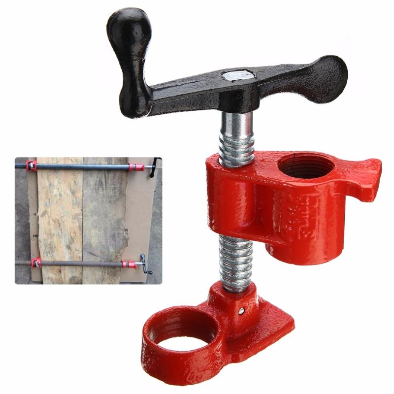 

3/4 1/2 Inch Wood Gluing Pipe Clamp Set Heavy Duty Pipe Clamp Woodworking Cast Fixture Carpenter Tools High Quality