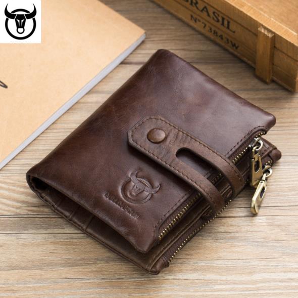 

European and American fashion new leather men's wallet vertical section leisure short multi-function photo album driver's license first laye, Black