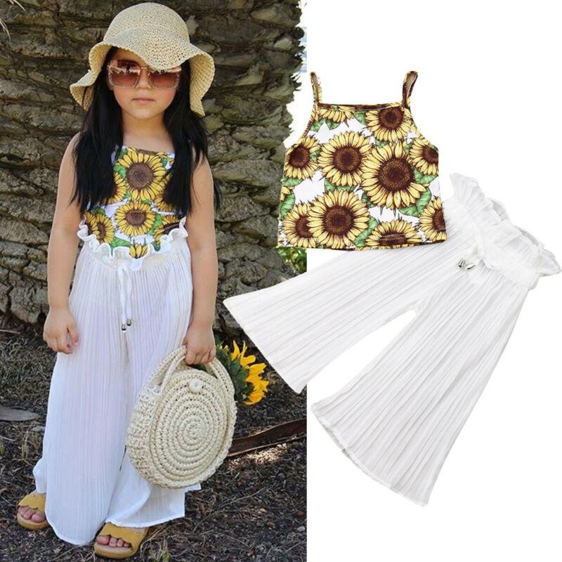 Kid Toddler Baby Girls St.Patrick/’s Day Outfits 2pcs Green Dress Tops Ruffled Striped Leggings Pants Autumn Spring Set