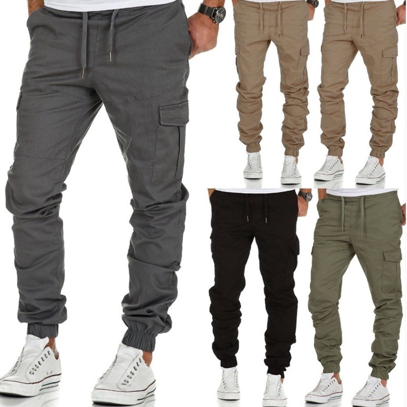 Men Joggers 2018 New Casual Pants Men Brand Clothing High Quality Spring Long Khaki Pants Elastic Male Trousers Mens Joggers D18122901